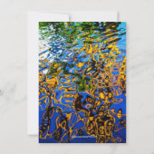 © Abstracte kunst met reflecterende waterkringen Kaart (Achterkant)