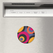 Abstracte kunst met Retro Fifties Magneet (Insitu (Vaatwasser))