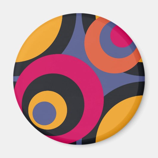 Abstracte kunst met Retro Fifties Magneet (Voorkant)