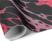 Abstracte kunst met rode en violette verf cadeaupapier (Rol Hoek)