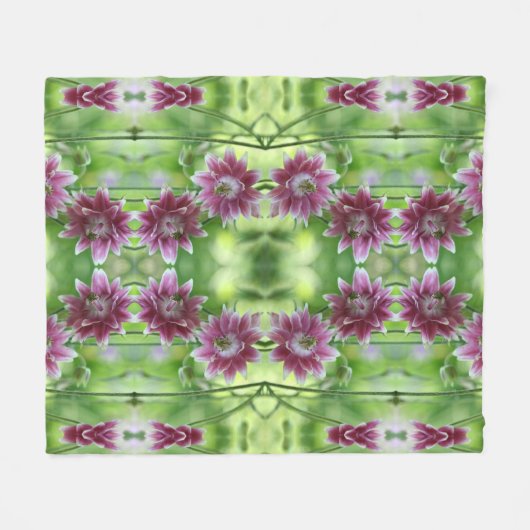 Abstracte kunst met rode en witte ventilatoren fleece deken (Voorkant (Horizontaal))