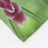 Abstracte kunst met rode en witte ventilatoren fleece deken (Hoek)