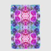 Abstracte kunst met rode en witte ventilatoren golfhanddoek (Voorkant)