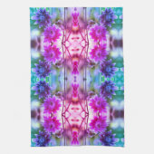 Abstracte kunst met rode en witte ventilatoren theedoek (Verticaal)