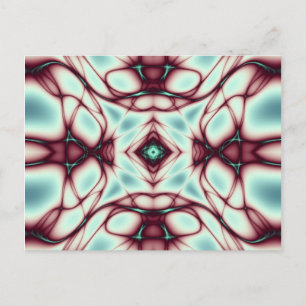 Abstracte kunst met rode zwepen briefkaart