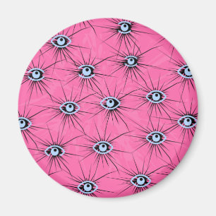 Abstracte kunst met roze achtergrond op magneet