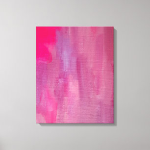 Abstracte kunst met roze droam canvas afdruk