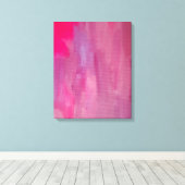 Abstracte kunst met roze droam canvas afdruk (Insitu (Houten vloer))