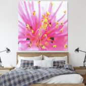Abstracte kunst met roze peach Pollen Macro Canvas Afdruk (Insitu (Slaapkamer))