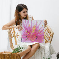 Abstracte kunst met roze peach Pollen Macro