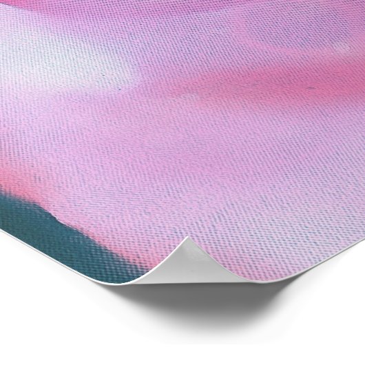 Abstracte kunst met roze peach Pollen Macro Poster (Hoek)