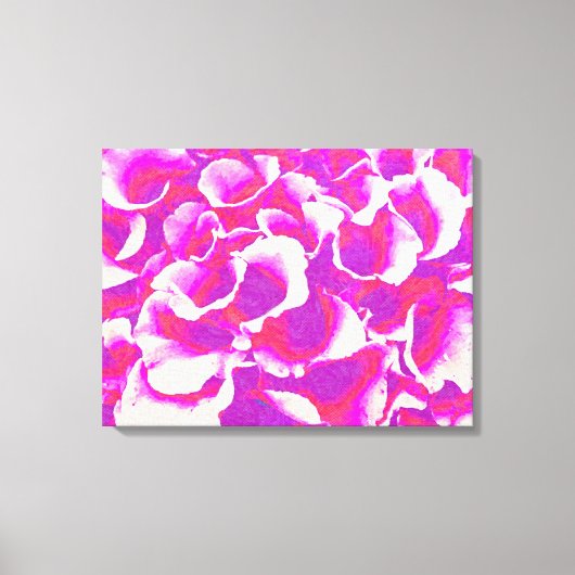 Abstracte kunst met roze ventilatoren canvas afdruk (Voorkant)