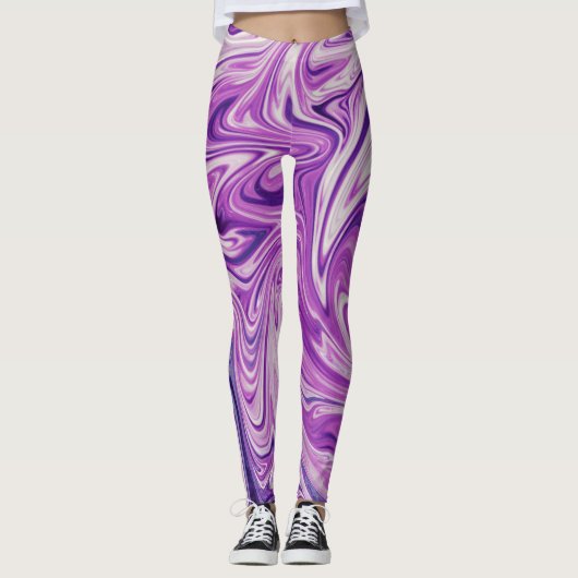 Abstracte kunst met smeltlava leggings (Voorkant)