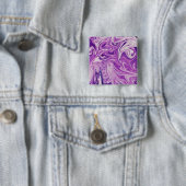 Abstracte kunst met smeltlava vierkante button 5,1 cm (In situ)