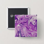 Abstracte kunst met smeltlava vierkante button 5,1 cm (Voorkant /achterkant)