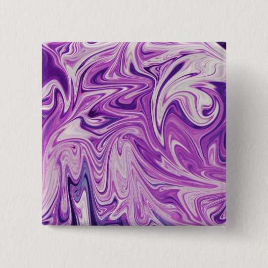 Abstracte kunst met smeltlava vierkante button 5,1 cm (Voorkant)