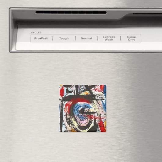 Abstracte kunst met stapeltjes magneet (Insitu (Vaatwasser))