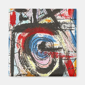 Abstracte kunst met stapeltjes magneet (Voorkant)