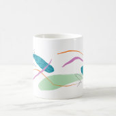 Abstracte kunst met stijgingen en schijn koffiemok (Center)