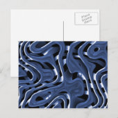 Abstracte kunst met Swiryly Blue Chrome Briefkaart (Voorkant / Achterkant)