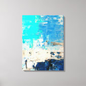 abstracte kunst met tegenovergestelde Turquoise Canvas Afdruk (Voorkant)