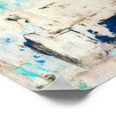 abstracte kunst met tegenovergestelde Turquoise Poster (Hoek)