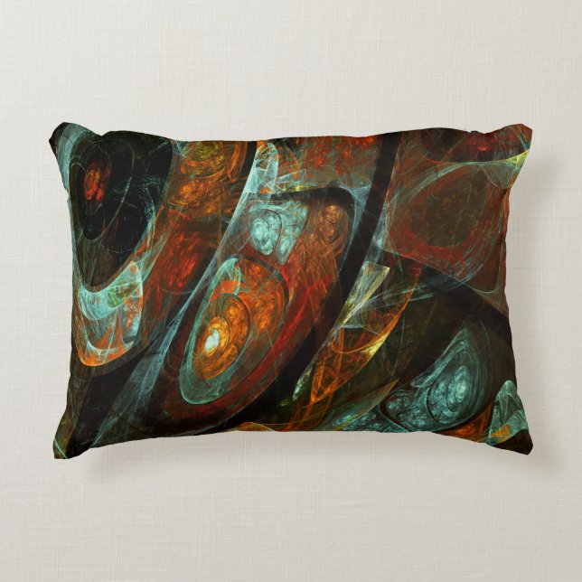Abstracte kunst met tijdsverdeling accent kussen (Voorkant)