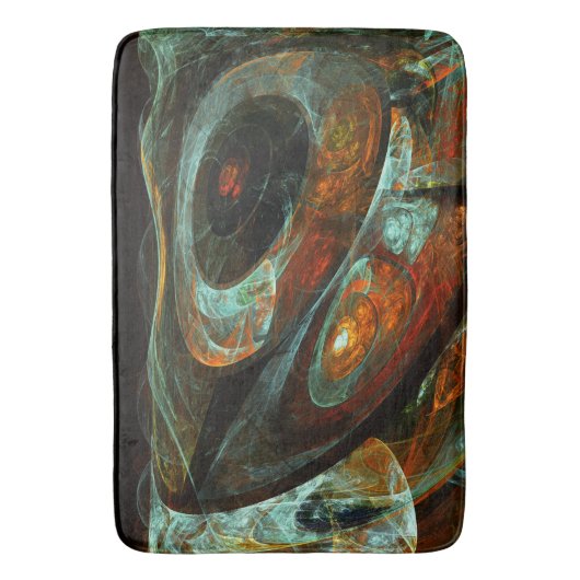 Abstracte kunst met tijdsverdeling badmat (Voorkant Verticaal)