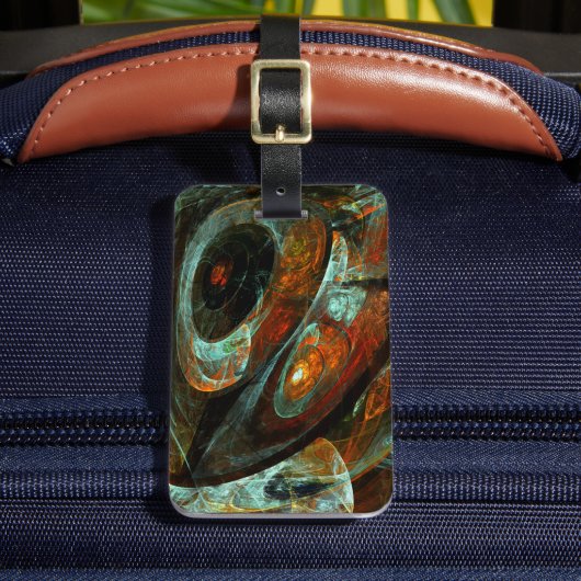 Abstracte kunst met tijdsverdeling bagagelabel (Voorkant Insitu 2)