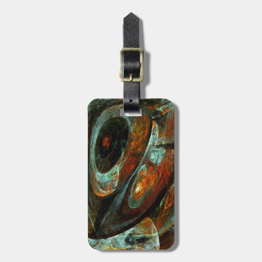 Abstracte kunst met tijdsverdeling bagagelabel (Voorkant verticaal)