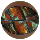 Abstracte kunst met tijdsverdeling basketbal (Voorkant)