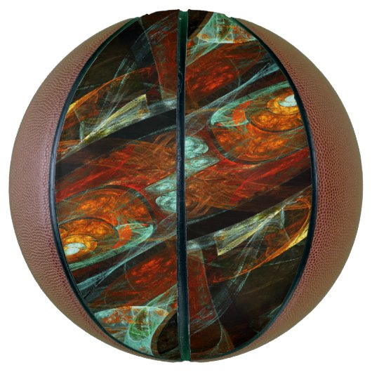 Abstracte kunst met tijdsverdeling basketbal (Verticaal)