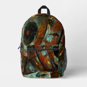 Abstracte kunst met tijdsverdeling bedrukte rugzak (Voorkant)