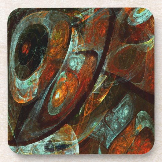Abstracte kunst met tijdsverdeling bier onderzetter (Voorkant)