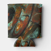 Abstracte kunst met tijdsverdeling blikjeskoeler (Voorkant)