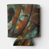 Abstracte kunst met tijdsverdeling blikjeskoeler (Achterkant)