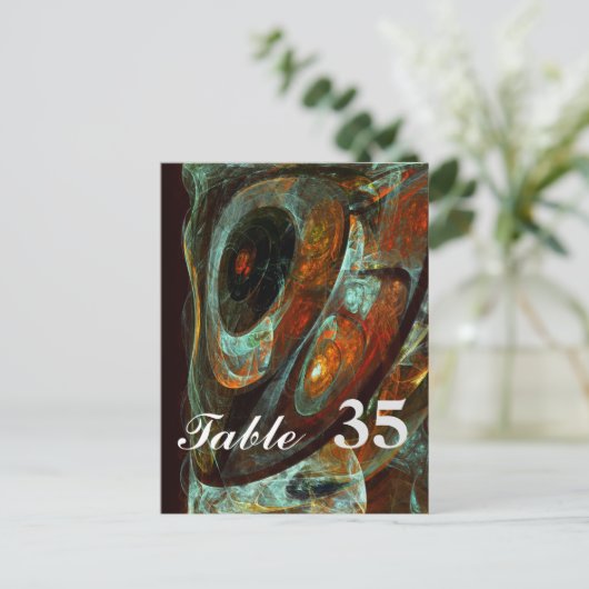 Abstracte kunst met tijdsverdeling briefkaart (Staand voorkant)