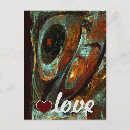 Abstracte kunst met tijdsverdeling briefkaart (Voorkant)