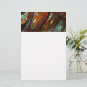 Abstracte kunst met tijdsverdeling briefpapier (Staand voorkant)