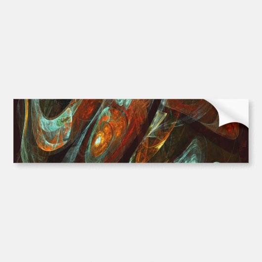 Abstracte kunst met tijdsverdeling bumpersticker (Voorkant)