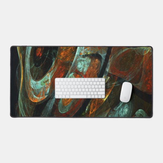 Abstracte kunst met tijdsverdeling bureaumat (Keyboard & Muis)