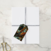 Abstracte kunst met tijdsverdeling cadeaulabel (Met Touw)