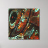 Abstracte kunst met tijdsverdeling canvas afdruk (Voorkant)