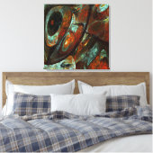 Abstracte kunst met tijdsverdeling canvas afdruk (Insitu (Slaapkamer))