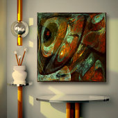 Abstracte kunst met tijdsverdeling canvas afdruk