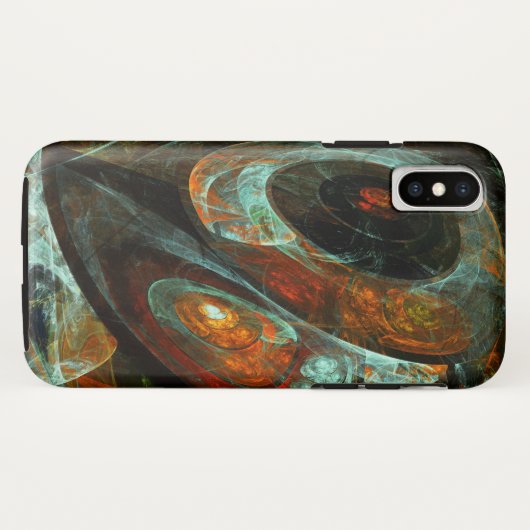 Abstracte kunst met tijdsverdeling Case-Mate iPhone case (Achterkant (horizontaal))