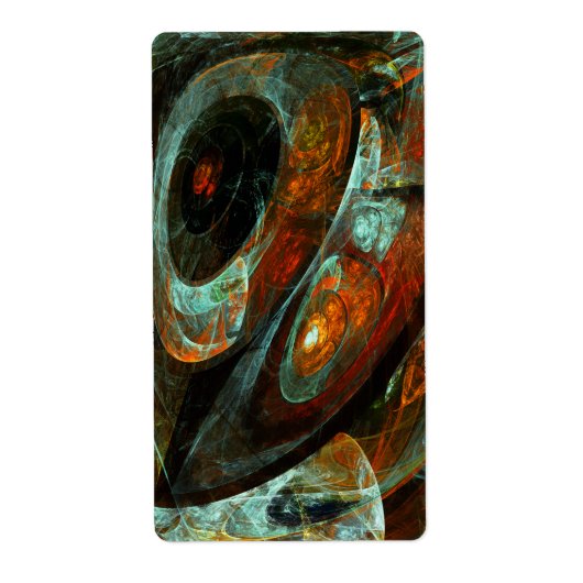 Abstracte kunst met tijdsverdeling etiket (Voorkant)