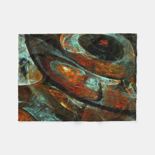 Abstracte kunst met tijdsverdeling fleece deken (Voorkant (Horizontaal))