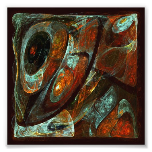 Abstracte kunst met tijdsverdeling foto afdruk (Voorkant)