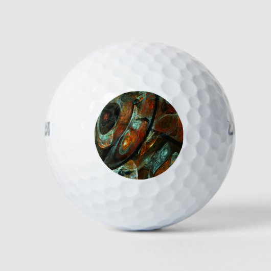 Abstracte kunst met tijdsverdeling golfballen (Voorkant)